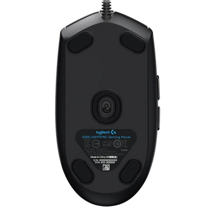 Logitech G203 LIGHTSYNC Ratón Gaming Negro